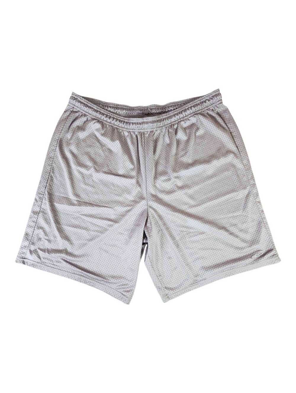 Vtg Champion C9 Mens Large Silver Mesh Y2K Athletic Gym Shorts Basketball Runner